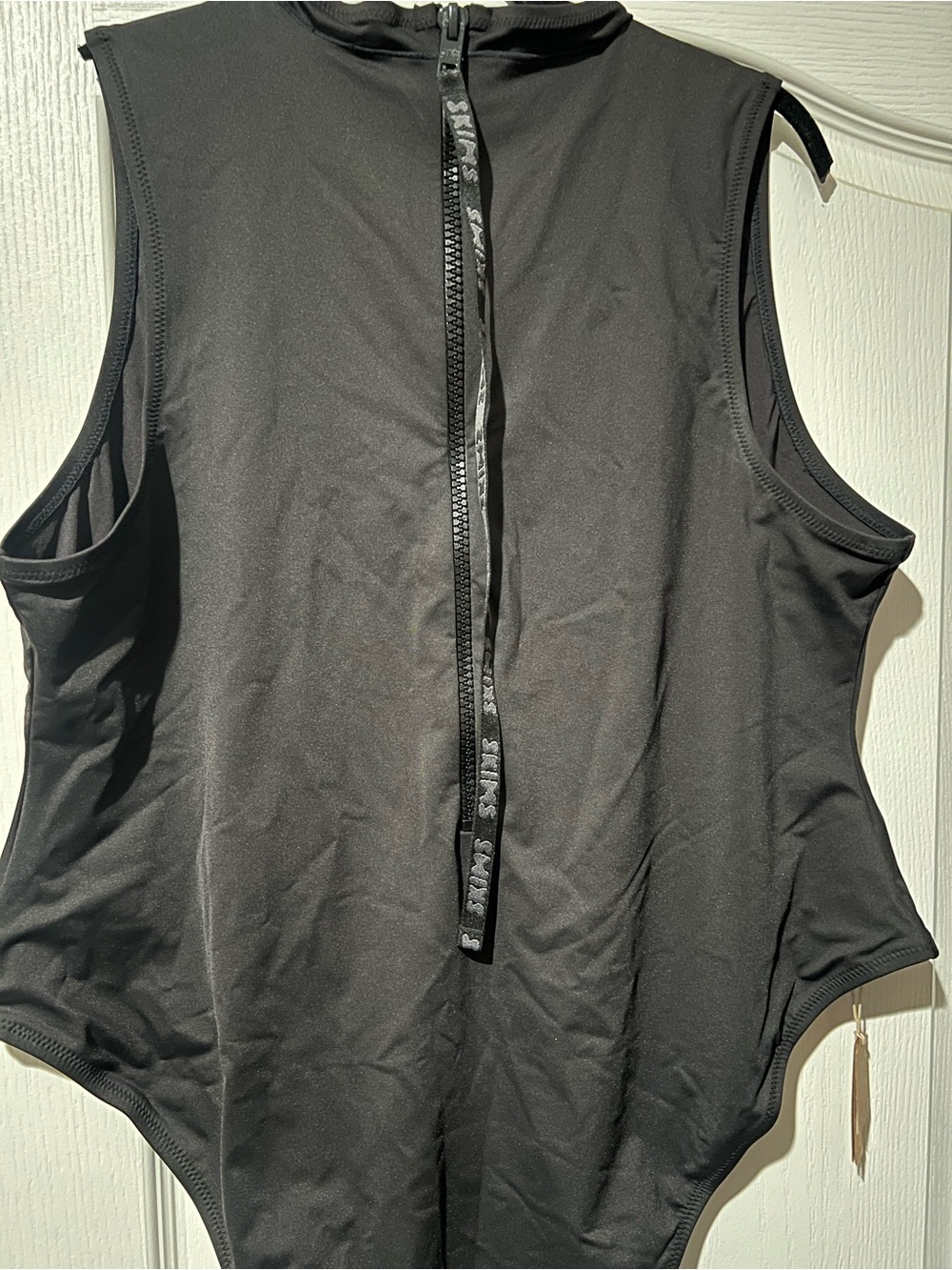 Sleeveless Black Zip-Front Women's Top